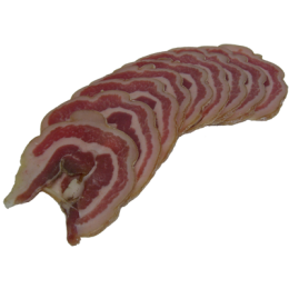Lard roulé sec tranché