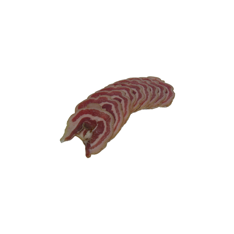 Lard roulé sec tranché