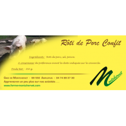 Rôti de porc confit 350g