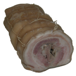 Lard roulé cuit