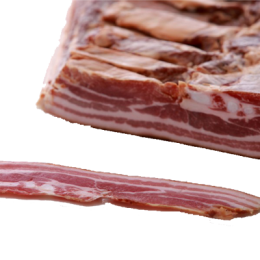 Lard salé fumé